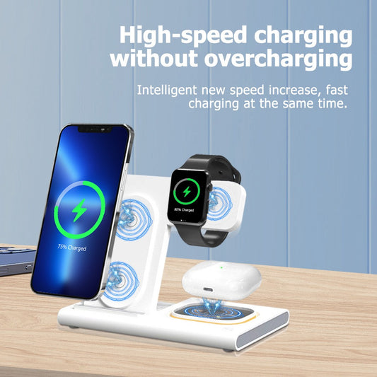 3 in 1 wireless charger supports fast charging