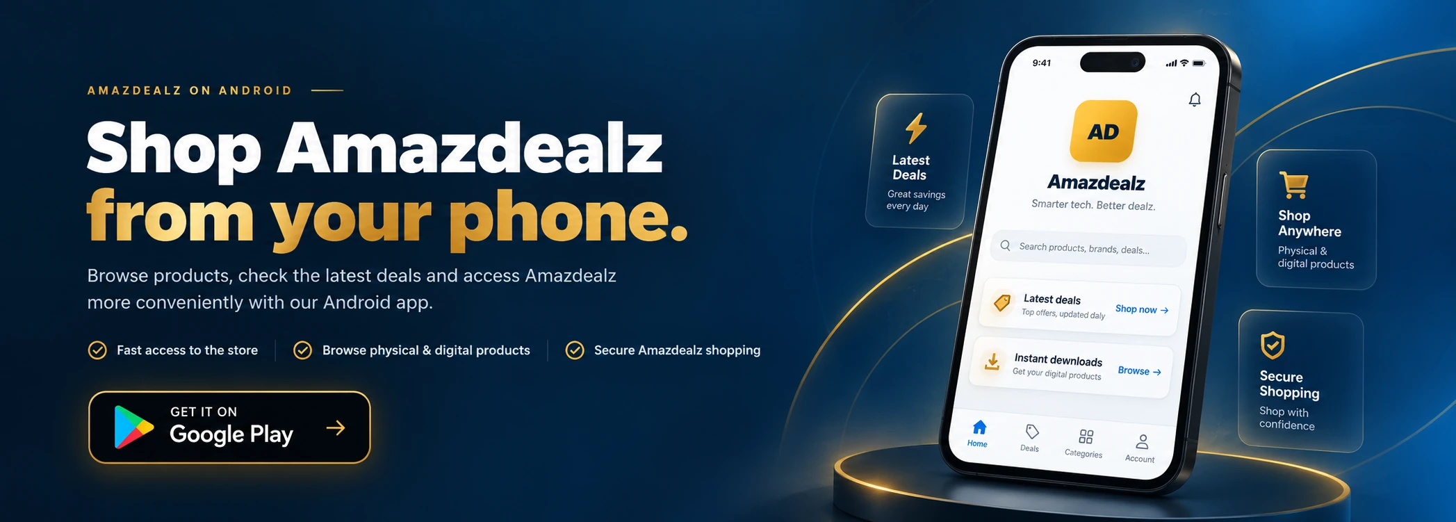Shop Amazdealz from your phone with the Amazdealz Android app